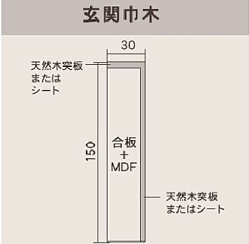 東洋テックス 3m上り框 Juri JR08対応 室内造作材 A348エリソン